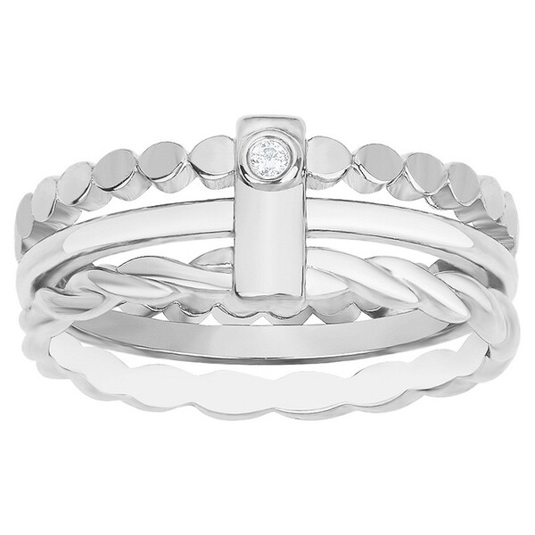 20100024 - Bague diamant et argent « Mini Addict » La Garçonne Diamant