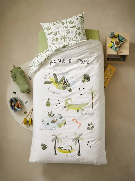 Parure housse de couette + taie d'oreiller enfant TREK multicolore - Vertbaudet