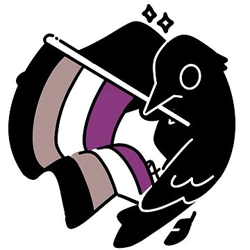 Fierté asexuée du corbeau | Sticker