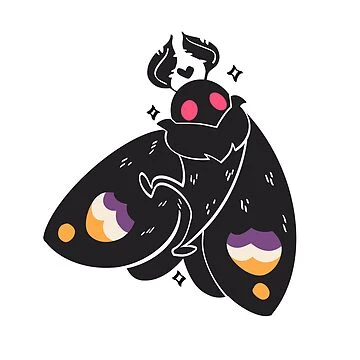 Mothman de la fierté non binaire | Sticker
