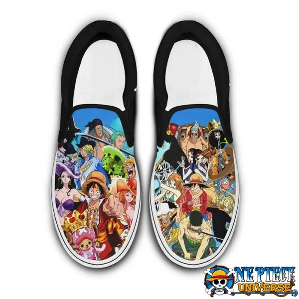 Straw Hat Pirates Slip On Shoes One Piece Custom Shoes - One Piece Universe - The Best Store for One Piece Merchandise