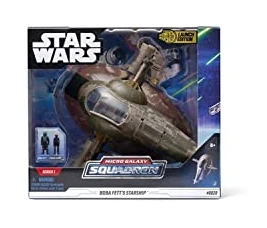 Vaisseau Star Wars Style 15 Micro Galaxy Squadron Starship Class Véhicule de 17,8 cm avec Figurines Boba Fett et Fennec Shand, SWJ0027, Multicolore