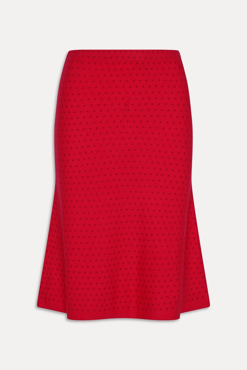 Magnolia Knit Midi Skirt - Cranberry