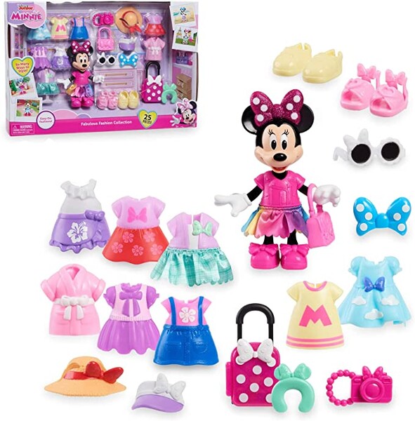 Mickey&Minnie Disney Minnie, Coffret Fashion , 25 pièces, Dont 1 Figurine Minnie articulée 15cm, des Tenues et des Accessoires, Jouet pour Enfants dès 3 Ans, MCN30 : Amazon.fr: Jeux et Jouets