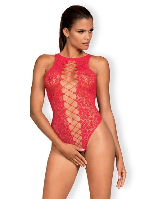 Body ouvert à l'entrejambe - Rouge - Taille L
