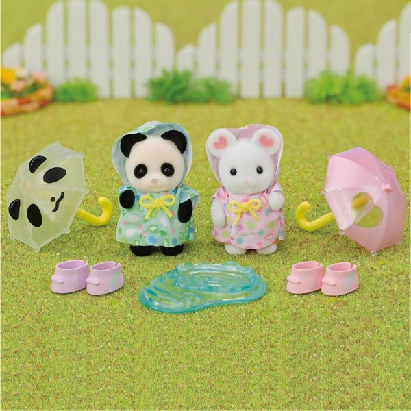 Sylvanian Families - Le Duo Des Bébés En Habits De Pluie