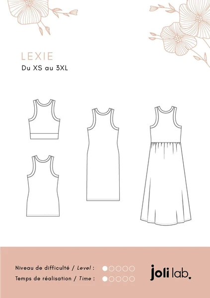 Top/Robe Lexie - Patron Couture PDF ou Pochette