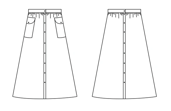 Justine Skirt – beginner Sewing Pattern 0 to 28, Only 2€