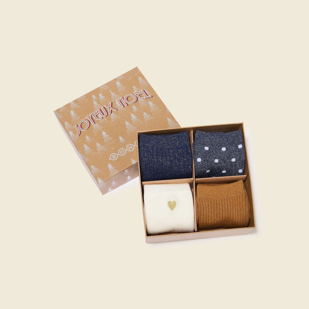 Lot de 4 paires de chaussettes multicolore femme