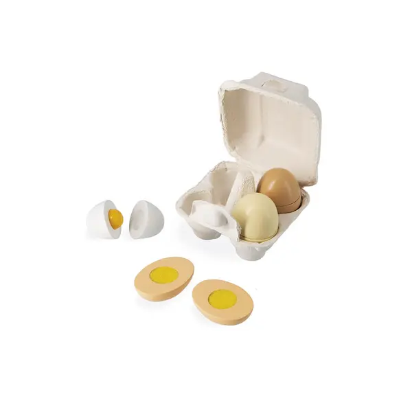 Accessoires cuisine enfant - Dinette, œufs en bois JANOD