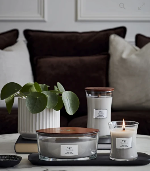 — woodwick, warm wool ellipse candle
