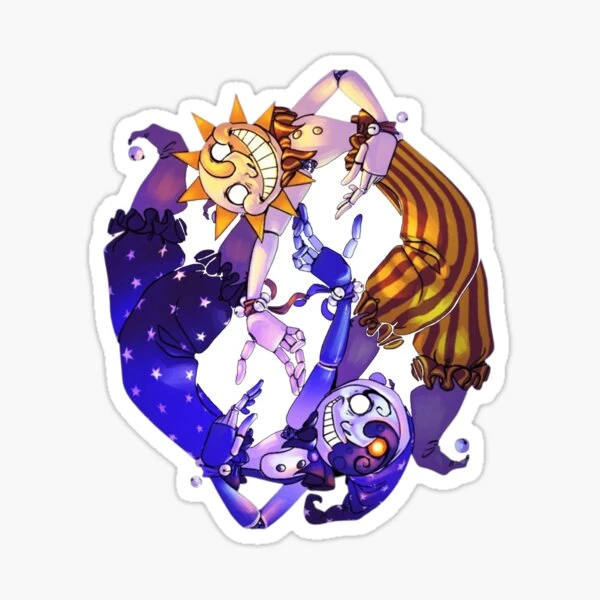 Fnaf Security Breach Sun And Moon - amical I | Sticker