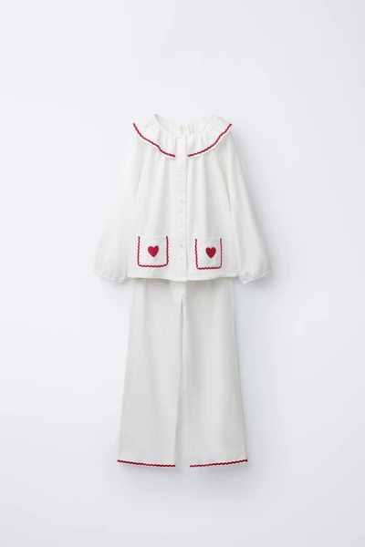 2-6 ANS/ PYJAMA ONDULINA ET CŒUR