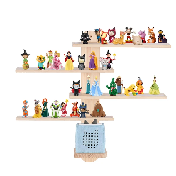 Étagère magnétique, pour Tonie Box et Tonies, Jusqu'à 50-60 Tonies, Murale Étagère pour boîte à Musique pour Enfant, Barres Verticales