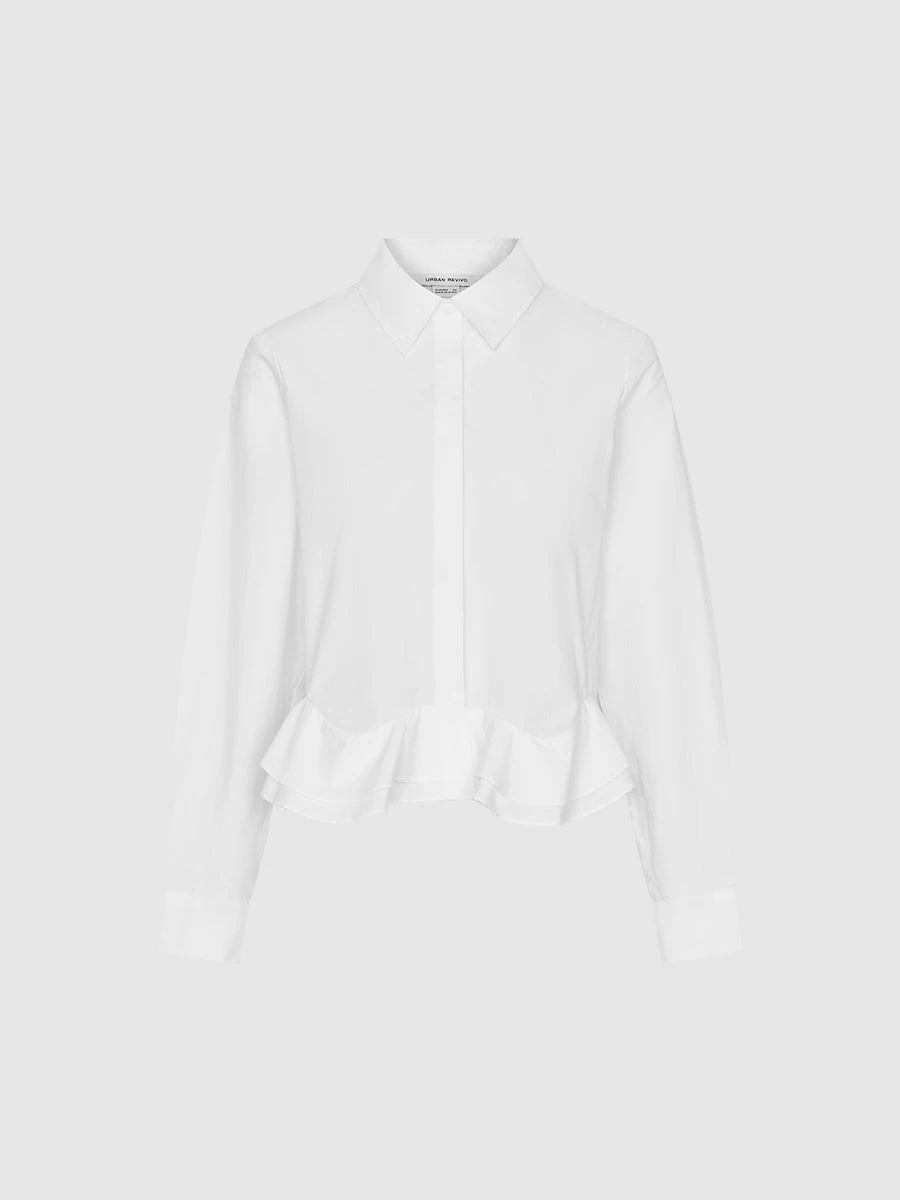 Bubble Hem Straight Shirt