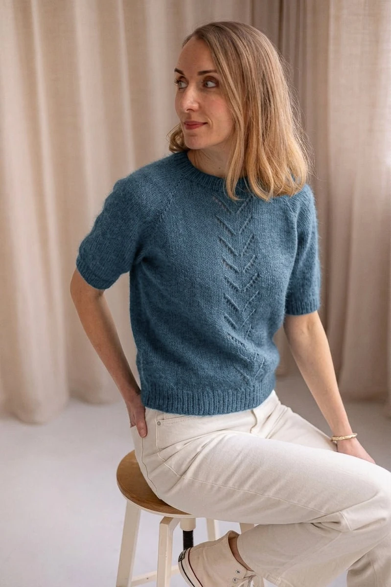 Joli Kit Tricot - Pull Colette bleu vintage