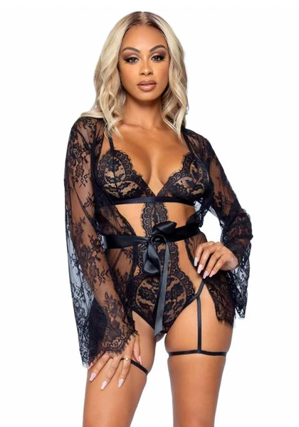 Ensemble avec body et veste All Romance - Noir *- Taille L