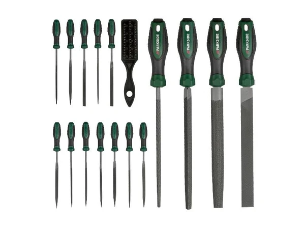 Jeu de limes d'atelier, 17 pièces, pour métal