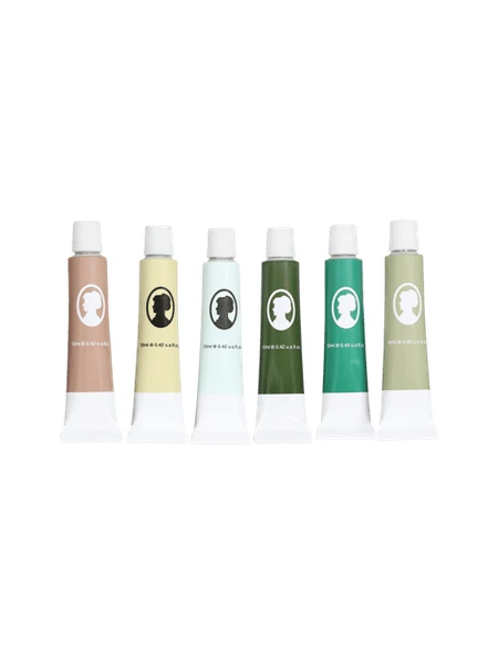 Set de peinture acrylique | À base d’eau. 12 ml. Lot de 6. | Mint
