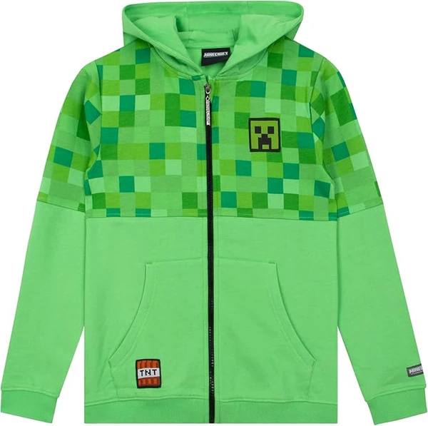 Minecraft Hoodie | Jeu Sweat Garçon | Sweat Garçon | Sweat Zippé Garçon | Sweat Ado Garçon | 5 Et 13 Ans