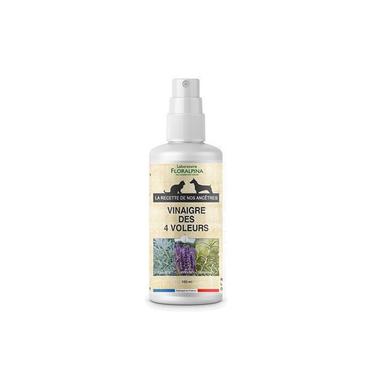 Vinaigre des 4 voleurs Floralpina répulsif tique puce