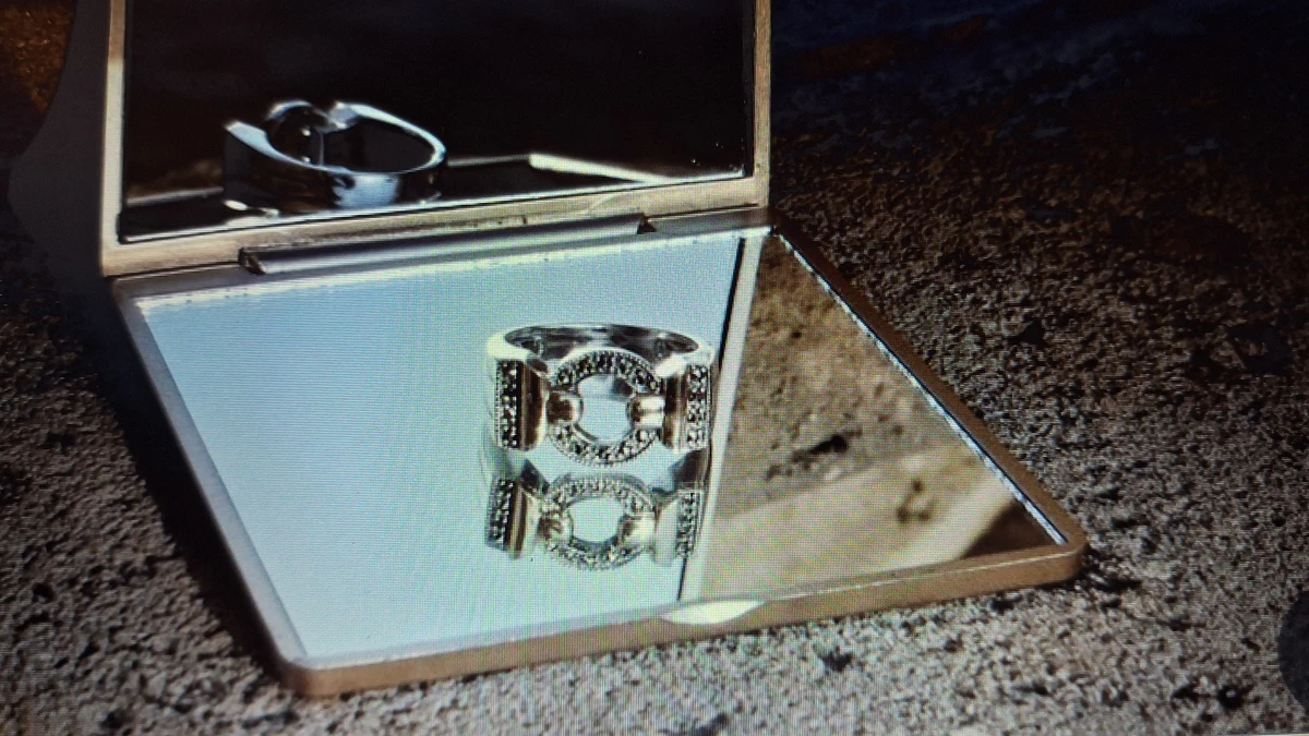 Bague La Metrop or, argent, marcassites - Taille 49 (annulaire droit) ou 51 (majeur gauche)