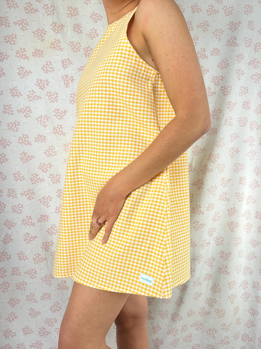 Robe Col Vichy Jaune