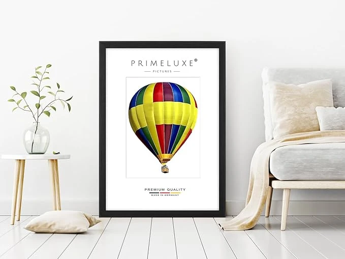 PrimeLuxe Cadre photo en bois 50 x 70 cm (Dimension de l'image) en Pin-Noir | Couleur et taille sélectionnables | pour affiches | Puzzle | collage de photos