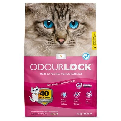 ODOURLOCK Litière pour chat Poudre pour bébé