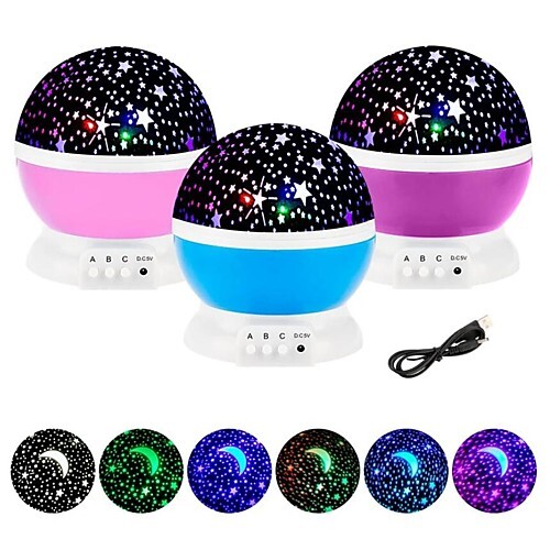 projecteur veilleuse rotative lumière étoilée nébuleuse spin usb pour enfants enfants bébé sommeil éclairage ciel étoile maître lampe de chevet led projection chambre cadeau romantique de 2021 ? € 12.35