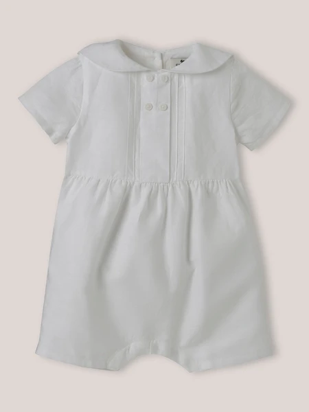 Salopette en lin et coton Bébé