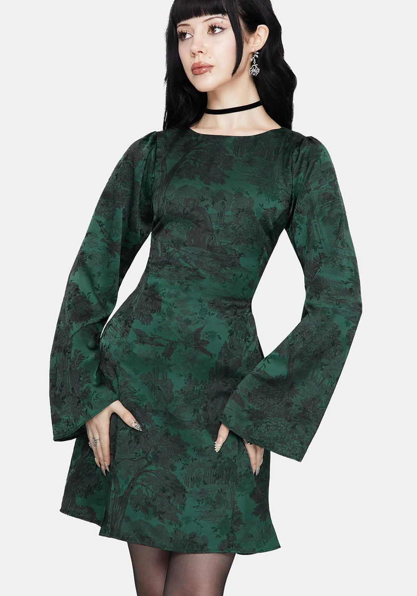 Solara Toile Print Mini Dress