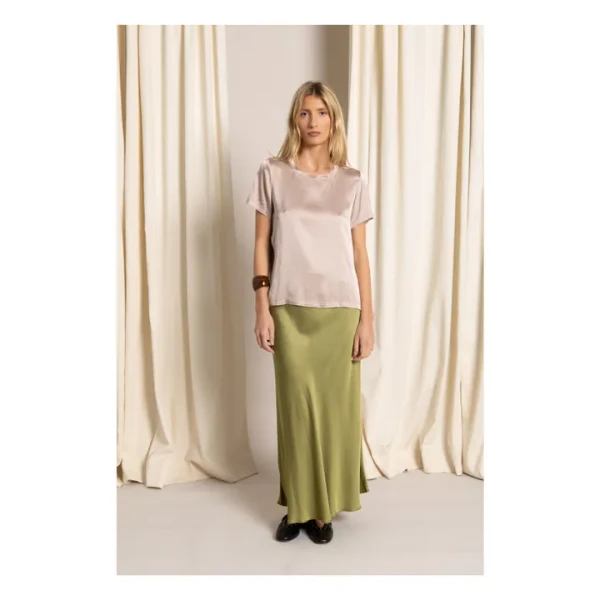 Smallable Woman - Jupe Anta Satinée - Vert anis | Smallable