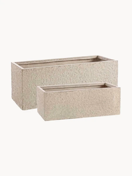 Bacs à fleurs de jardin Recta, 2 pièces