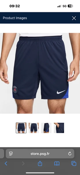 Short d'entraînement PSG Nike Dri-FIT 25/26 - Bleu