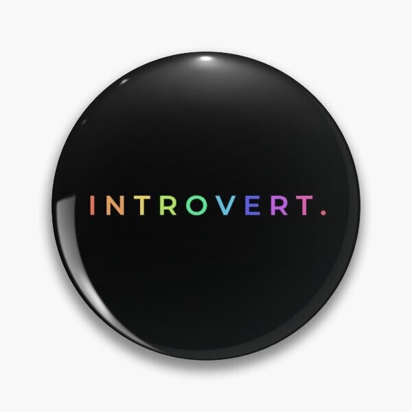 introverti. arc-en-ciel noir | Badge