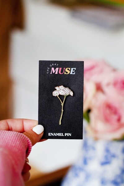 Épinglette en émail de l’haleine de bébé, cadeau de l’haleine de bébé, épinglette d’amoureux des fleurs, badge de souffle de bébé, épingle à broche de souffle de bébé, accessoire botanique