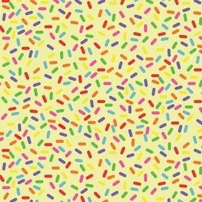 JUST SPRINKLES on lemon lime background Fabric | Spoonflower