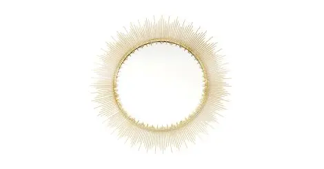 Miroir Mural Soleil Design "Royal" 60cm Or