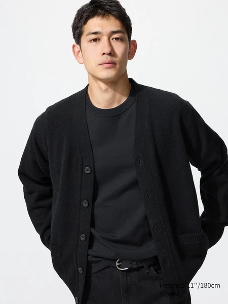 Cardigan en laine (Col V) pour Homme | UNIQLO FR