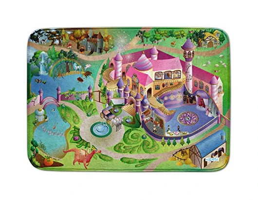 ACHOKA- Tapis de Jeux, Princesse, 80 x 150 cm