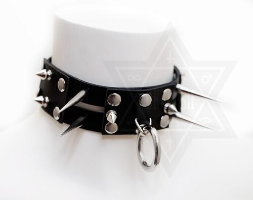 spiky cage choker