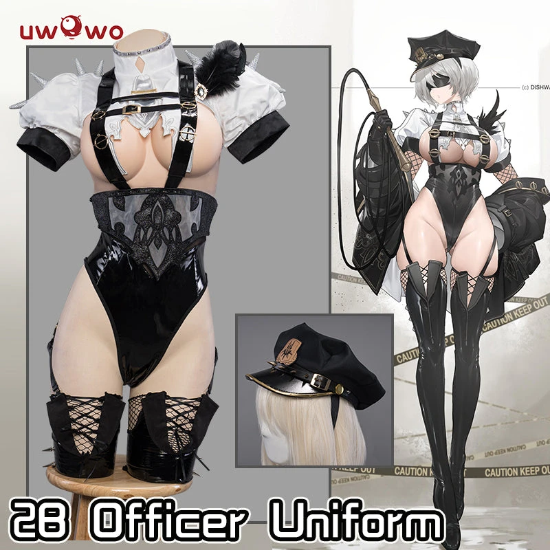 Uwowo Nier Automata 2B Officer Uniform Sexy Fanart Cosplay