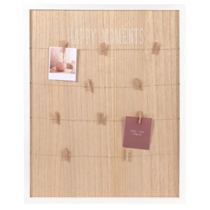 Pêle-mêle lumineux en pin 40x50 | Maisons du Monde