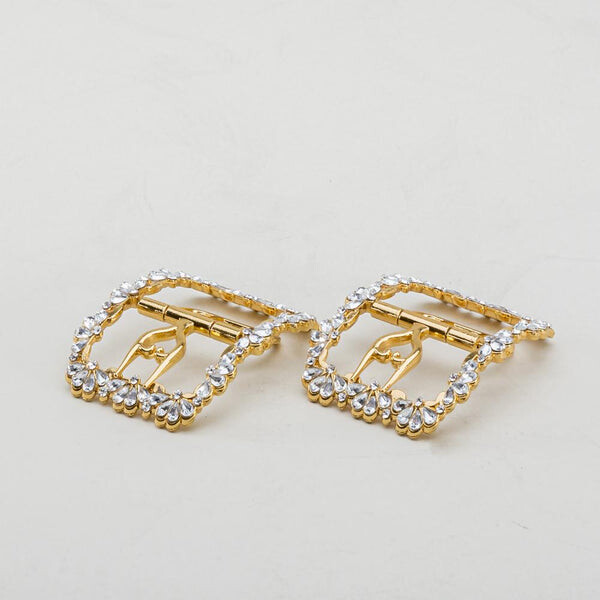 Fleur 18th Century Shoe Buckles (Gold)