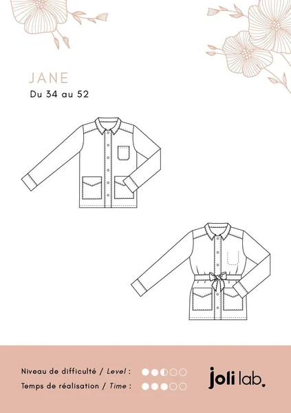 Veste Jane - Patron Couture PDF ou Pochette