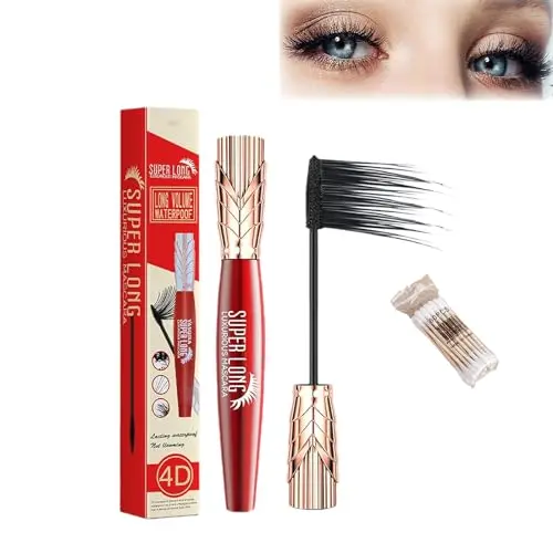 Yanquina Mascara, Super Long Mascara, 4d Waterproof and Sweat Proof Mascara-Super Long Luxurious Mascara For Women, Stereo Lengthening Mascara, No Clumping Mascara, Not Sticky Mascara (1)