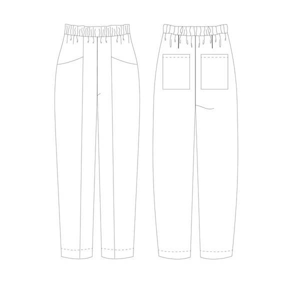 Pio elasticated pants sewing pattern - Plus sizes 0 to 32