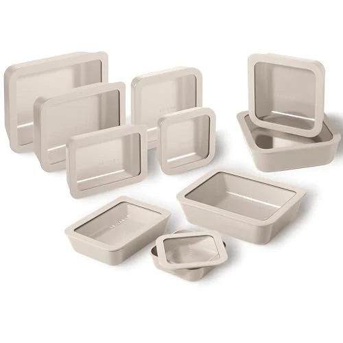 BRIVARA | Ceramic Coated Glass Food Storage Containers