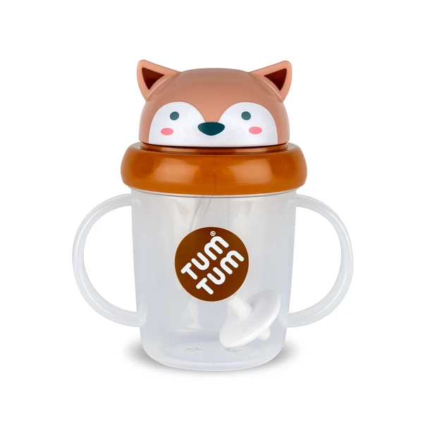Tasse anti fuite + paille lestée Renard - V3